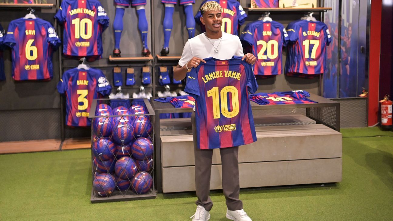 Καθώς ο Yamal παίρνει νέο αριθμό πουκάμισου, ποιοι είναι ο μεγαλύτερος αριθμός 10 ετών της Βαρκελώνης;
